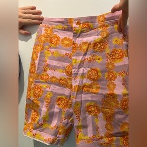 Free People flower cargo shorts size 2